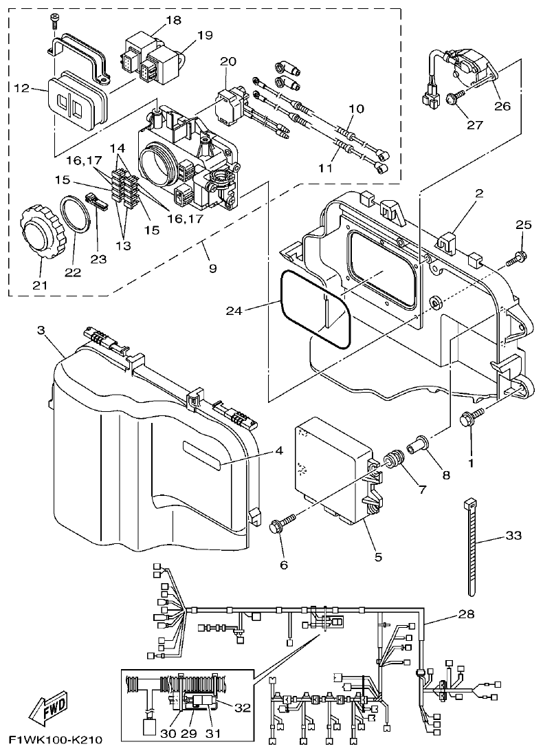 Yamaha F1WM ELECTRICAL 1 parts diagram